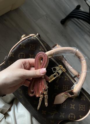 Сумочка в стилі lv brown/beige, сумка с логотипом, с лого луи виттон8 фото