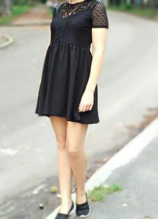 Платье ажурное черного цвета нежнейшее3 фото
