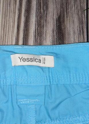 Голубые тонкие хлопковые шорты yessica #11166 фото