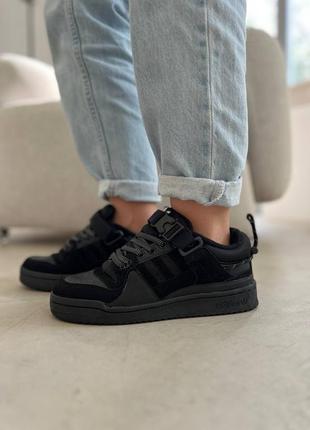 Женские кроссовки adidas forum low x bad banny black