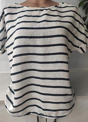 Оригінальна футболка з натурального льону оверсайс zara розмір s