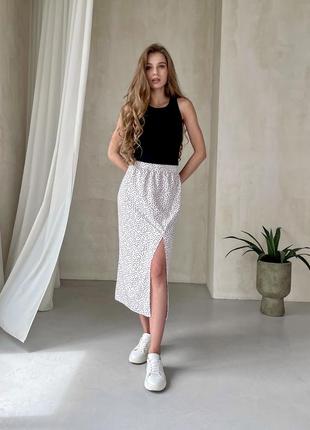 Трендовая юбка модная юбка летняя юбка легкая юбка длинная юбка с разрезом юбка на резинке недорогие юбки модная юбка6 фото