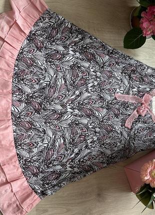 Сукня котонова рожева бейби дол babydoll2 фото