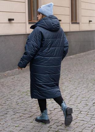 Зимнее женское пальто с капюшоном3 фото
