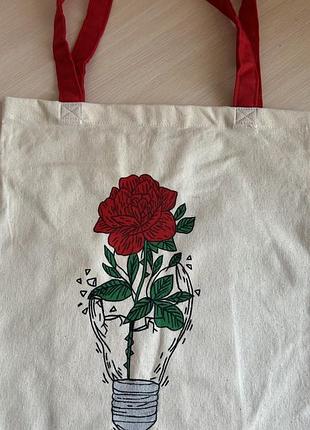 Шоппер ручной работы! роза 🌹🥀