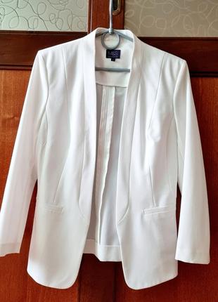 Новый классический деловой белый/молочный / айвори пиджак/жакет marks &amp; spencer.