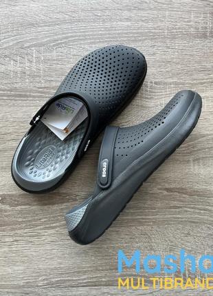 Кроксы лайтрайд черные мужские, crocs literide black4 фото