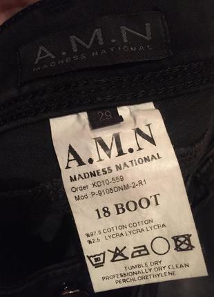 Фирменные джинсы чёрные magness national a.m.n2 фото
