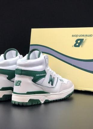 Чоловічі кросівки new balance 650r aime leon dore white green  / кросівки демісезонні new balance 650 / шкіряні кросівки для міста6 фото