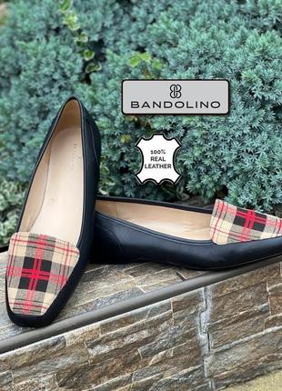 Bandolino итальялия изысканные оригинальные кожаные лоферы мокасины туфли 41р.