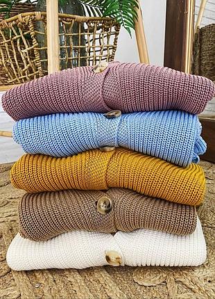 100% бавовна❤️бавовняний в'язаний кардинан на гудзиках в'язана кофта