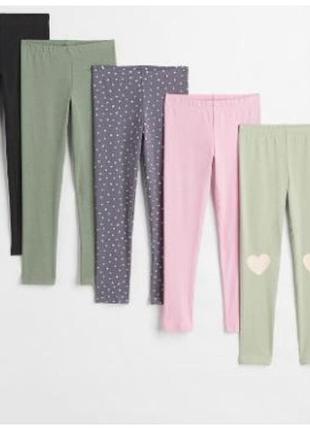 Трикотажные леггинсы для девочки лосины лосины h&amp;m
