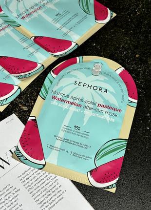 Маска після засмаги для обличчя і шиї sephora after-sun­ mask watermelon