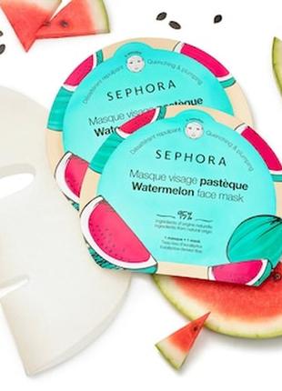 Маска після засмаги для обличчя і шиї sephora after-sun­ Face mask watermelon3 фото