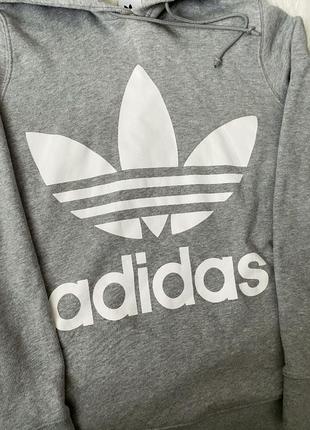 Серенькое худи adidas2 фото