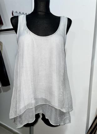 Майка , блуза 100% шовк, y2k