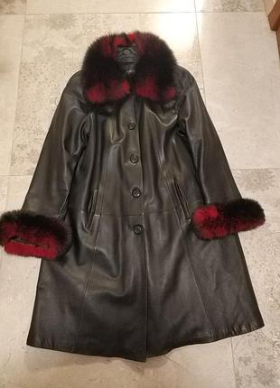 Кожаное пальто