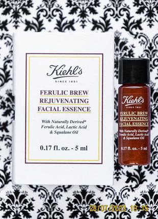 Kiehls тонізуюча есенція kiehl's ferulic brew rejuvenating facial essence для сяйва шкіри обличчя