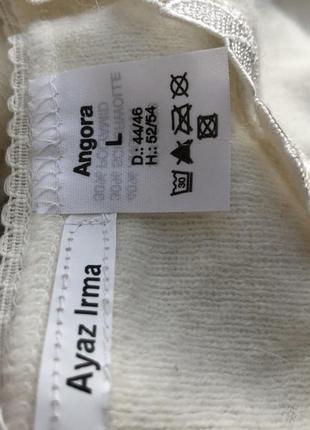 Белая,ангора-шерсть кофточка,футболка,люксовое белье,кружево,2 фото