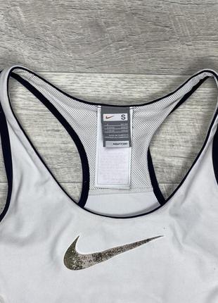 Nike fit dry топик 163 см s размер спортивный женский белый оригинал2 фото