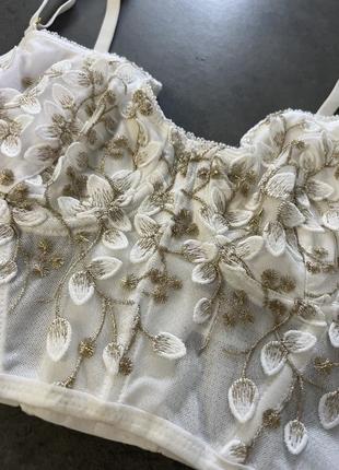 Топ бюстгалтер з квітами