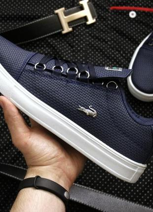 Кроссовки мужские lacoste dark blue2 фото