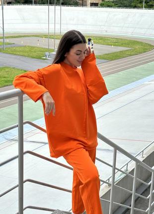 Костюм лонг та штани orange5 фото