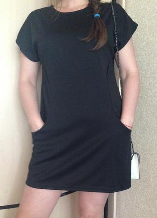 Платье повседневное, черное2 фото
