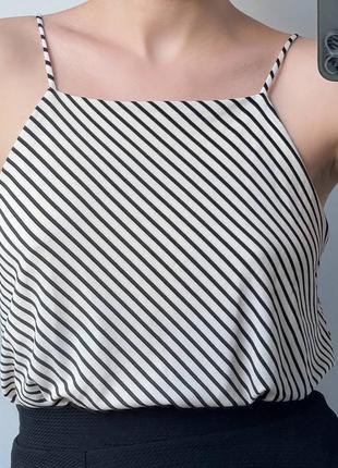 Летняя женская майка в полоску h&m в идеальном состоянии
