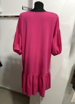 Яскрава оверсайз сукня dafa український бренд рожева5 фото