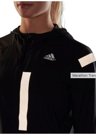 Женская спортивная ветровка adidas marathon jacket black (gn2726)5 фото