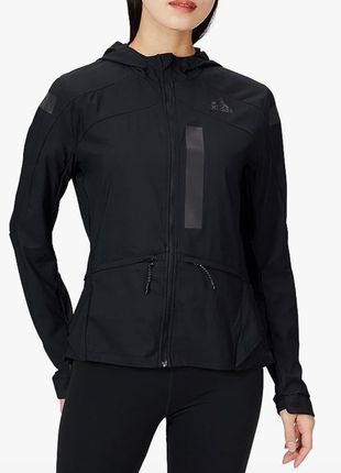Женская спортивная ветровка adidas marathon jacket black (gn2726)1 фото