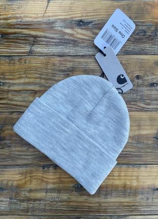 Новая зимняя шапка carhartt wip ( кархарт grey hat) с европы6 фото