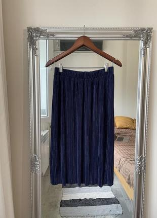 Плиссированная синяя юбка от tu3 фото