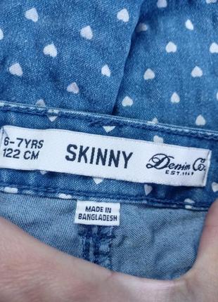 Джинсы скинни skiny в сердечки denim co, 6-7/1226 фото