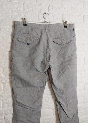 Фирменные льняные брюки штаны 34р6 фото