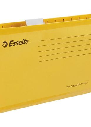 Папка а4 подвесная для картотеки esselte желтый (90314)1 фото