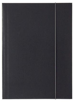 Папка а4 на резинке esselte картонная тонкая черный (13439)1 фото