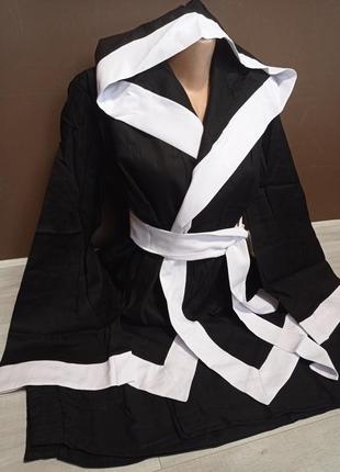 Спортивный костюм кимоно для девочки подростка в японском стиле аниме на 14-18 лет двойка черный
