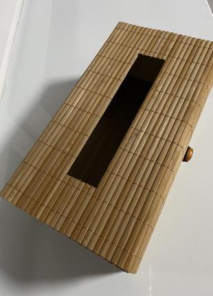 Коробка для серветок бамбукова2 фото