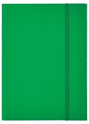 Папка а4 на резинке esselte картонная тонкая зеленый (13437)1 фото