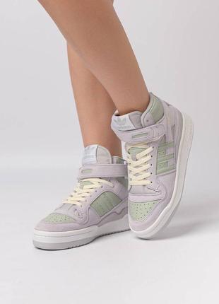 Женские кроссовки adidas originals forum 84 mid grey suede olive,женская обувь