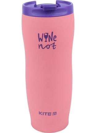 Термокружка kite 410 мл wine not (k21-304-01)