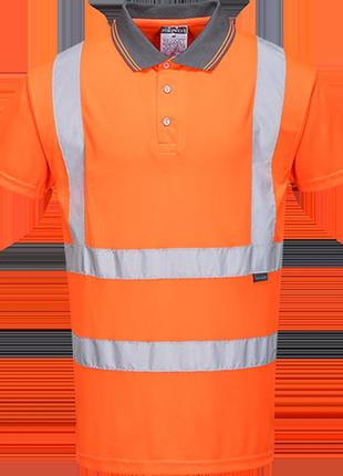 Светоотражающая футболка-поло с короткими рукавами ris rt22 оранжевый, 4xl