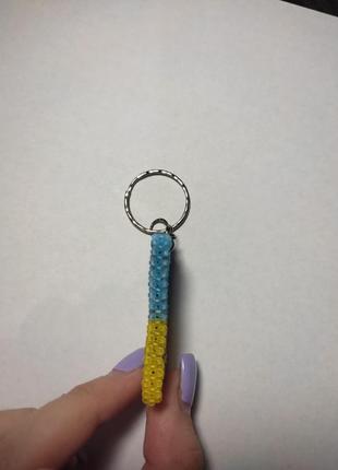 Патриотический брелок " герб украины" из бисера