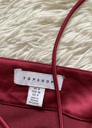 Сатиновое мини платье topshop4 фото