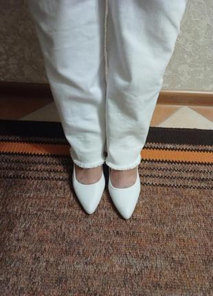 Туфли женские белые, праздничные, свадебные