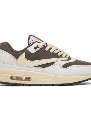 Nike air max 1 x travis scott white brown