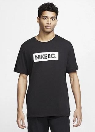 Футболка чоловіча класична найк фк nike fc чорна поло майка black t-shirt men's classic для повсякденного носіння класна модна