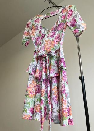 Легкое коттоновое цветочное платье сарафан2 фото